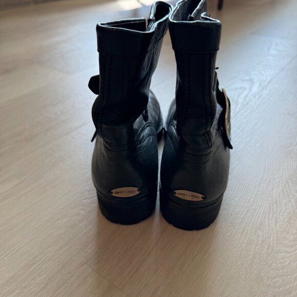 Jimmy Choo Leather Moto Ankle Boots – Black – EU 40 (US 10) - Picture 3 of 4